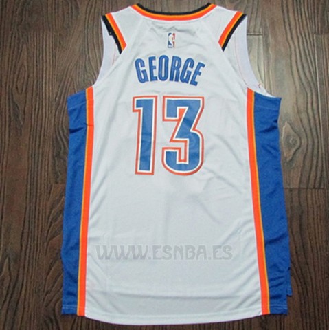 Camiseta Oklahoma City Thunder Paul George #13 2017-18 Blanco